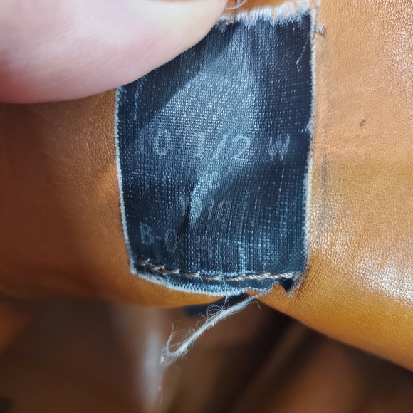 L.L. Bean Mens Vintage Distressed Brown Leather Boots Size 10.5 W Made In Canada - Picture 12 of 14